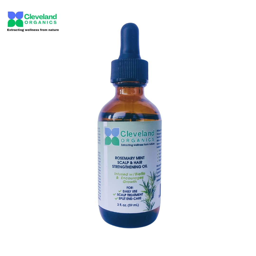 Cleveland Organics Rosemary Mint Hair Oil – For Growth, Split Ends & Daily Scalp Care